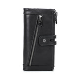 CONTACT'S Genuine Leather Long Women Wallets Luxury Designer Card Holder Coin Purse Money Clip Phone Pocket Unisex Men Wallets