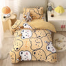 Baby Cartoon Print Bedding Set Duvet Covers Pillowcases Set Autumn Winter Warm Suede Bedclothes Bed Linen CP29