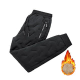 Down Pants Winter Lambswool Sweatpants Velvet Thicken Fleece Trousers Loose Pants Windproof Warm Men Casual Sports Pants