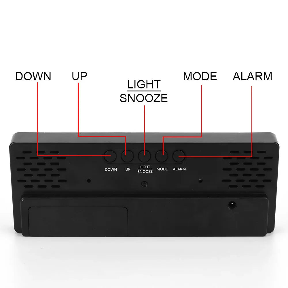 Snooze Function Digital Alarm Clock For Bedroom Bedside Led Square Single Face Desktop Digital Clock For Room