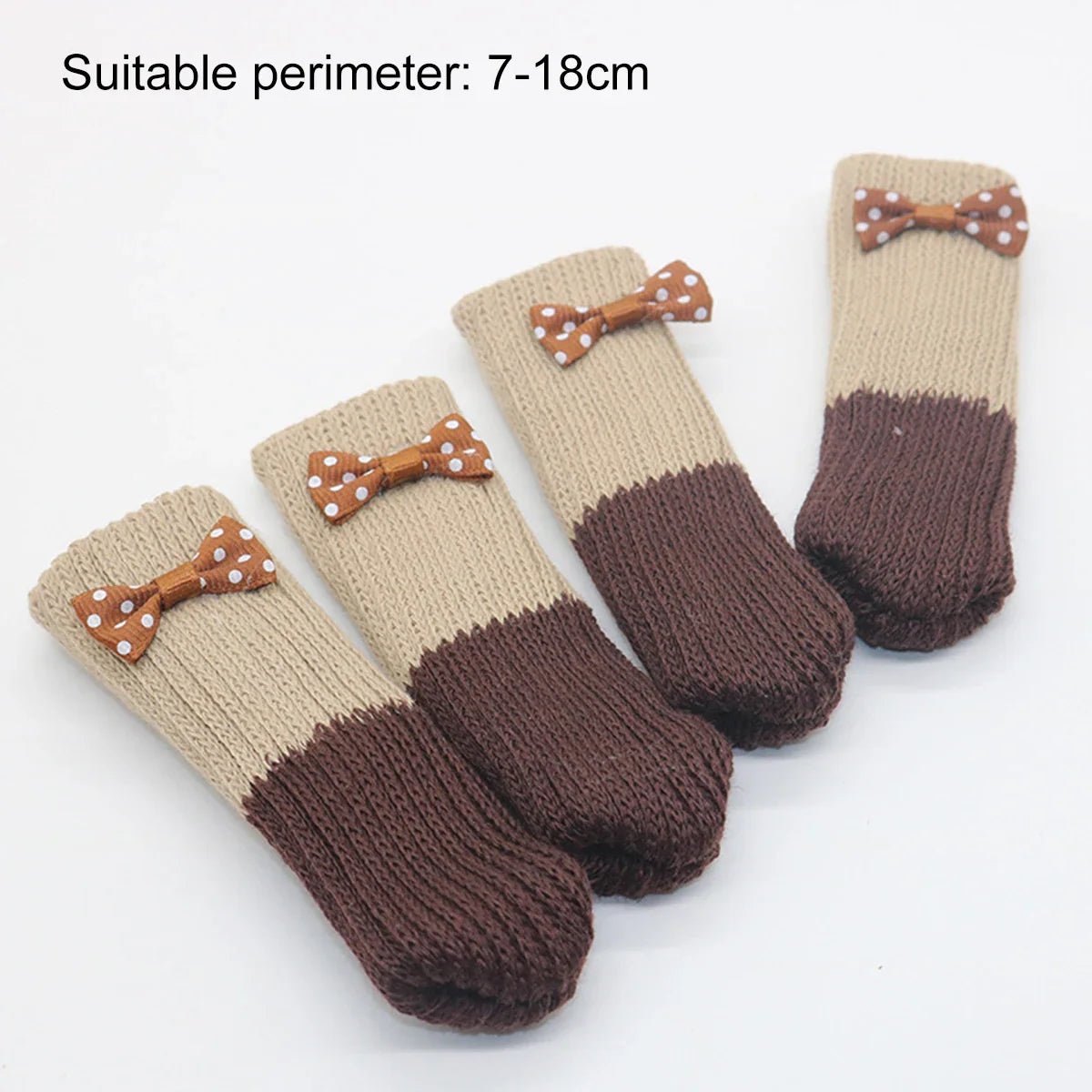 24Pcs Table Chair Foot Cover Knitted Socks Cat Claw Mute Non-Slip Wear Table Chair Foot Leg Furniture Leg Knit Cover Protector