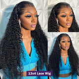 250 Density 13x6 Lace Front Wig For Women Loose Deep Wave Transparent Curly Wave 30 38Inch 13x4 HD Lace Frontal Human Hair Wigs