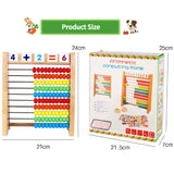 Classic Wooden Educational Counting Toy 100 Beads Preschool Math Learning Toys Montessori Number Arithmetic Abacus Toddler Gift