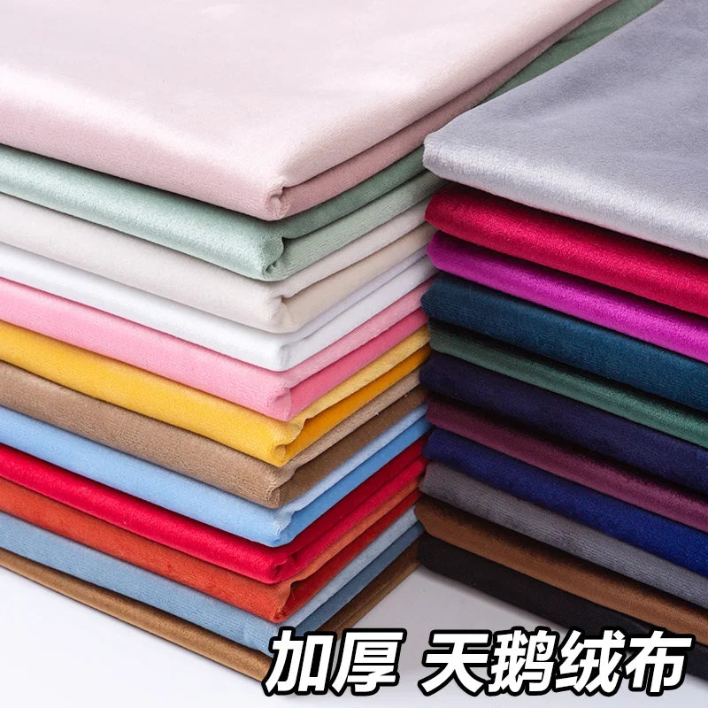 50x155cm Velvet Fabric Thicken Flannel Plush Sofa Fabric Pillow Tablecloth Curtain Gold Velvet DIY Apparel Sewing Fabric 350 G/m