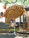 200x220cm Tiki Umbrellas Simulated Thatch Patio Beach Umbrella Garden Pool Backyard Parasol Hawaiian UV Protect Tilt Sunshades