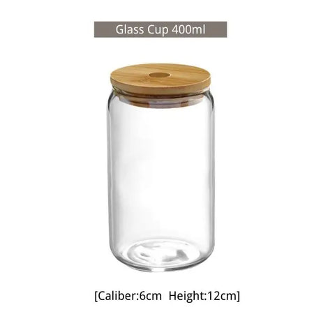 550ml/400ml Glass Cup With Lid and Straw Transparent Bubble Tea Cup Juice Glass Beer Can Milk Mocha Cups Breakfast Mug Drinkware