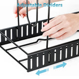 8 Tiers Pan Pot Organizer Rack 3 DIY Methods Adjustable Cabinet Pantry Pots Lids Storage Rack Kitchen Organization