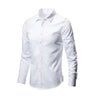 Men's Elastic Spring And Autumn New long Sleeve Shirt Anti-wrinkle Free ironing Business Comfort Fashion Breathable Slim