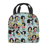 Mafalda Quino Comics Resuable Lunch Box Women Leakproof Cartoon Thermal Cooler Food Insulated Lunch Bag Office Work