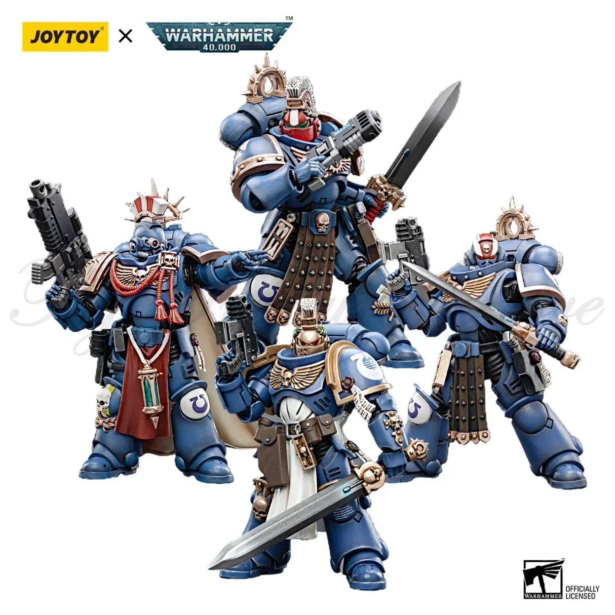 JOYTOY Warhammer 40k Action Figure Ultramarines Primaris Company Champion Parnaeus Veteran Intercessor Anime Military Model Toy