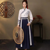 Martial Arts Style Chinese Traditional Costume Improved Hanfu  Women Man Couple Clothing ханьфу Vestidos Para Mujer Hmong Kimono