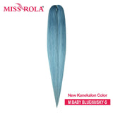 Miss Rola Synthetic Wholesale Bulk 6 Pieces 30Inch 28Inch 26Inch Pre Stretched Jumbo Braiding Hair Kanekalon EZ Twist Braid Hair