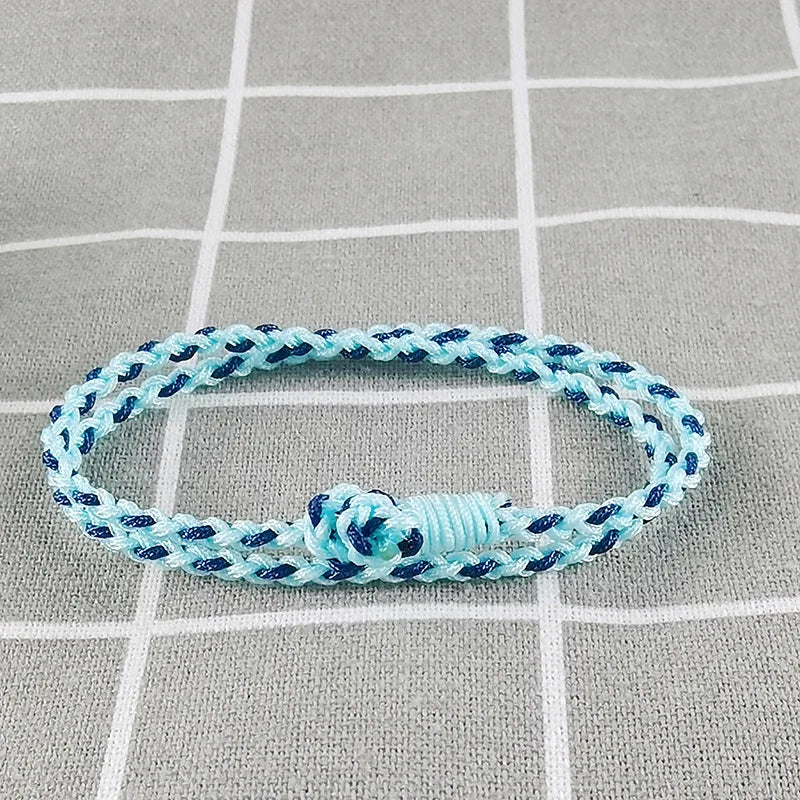 Handmade Tibetan Buddhist Double Layer Lucky Charm Tibetan Thread Bracelets & Bangles for Women Men Knot Budda Rope Bracelet