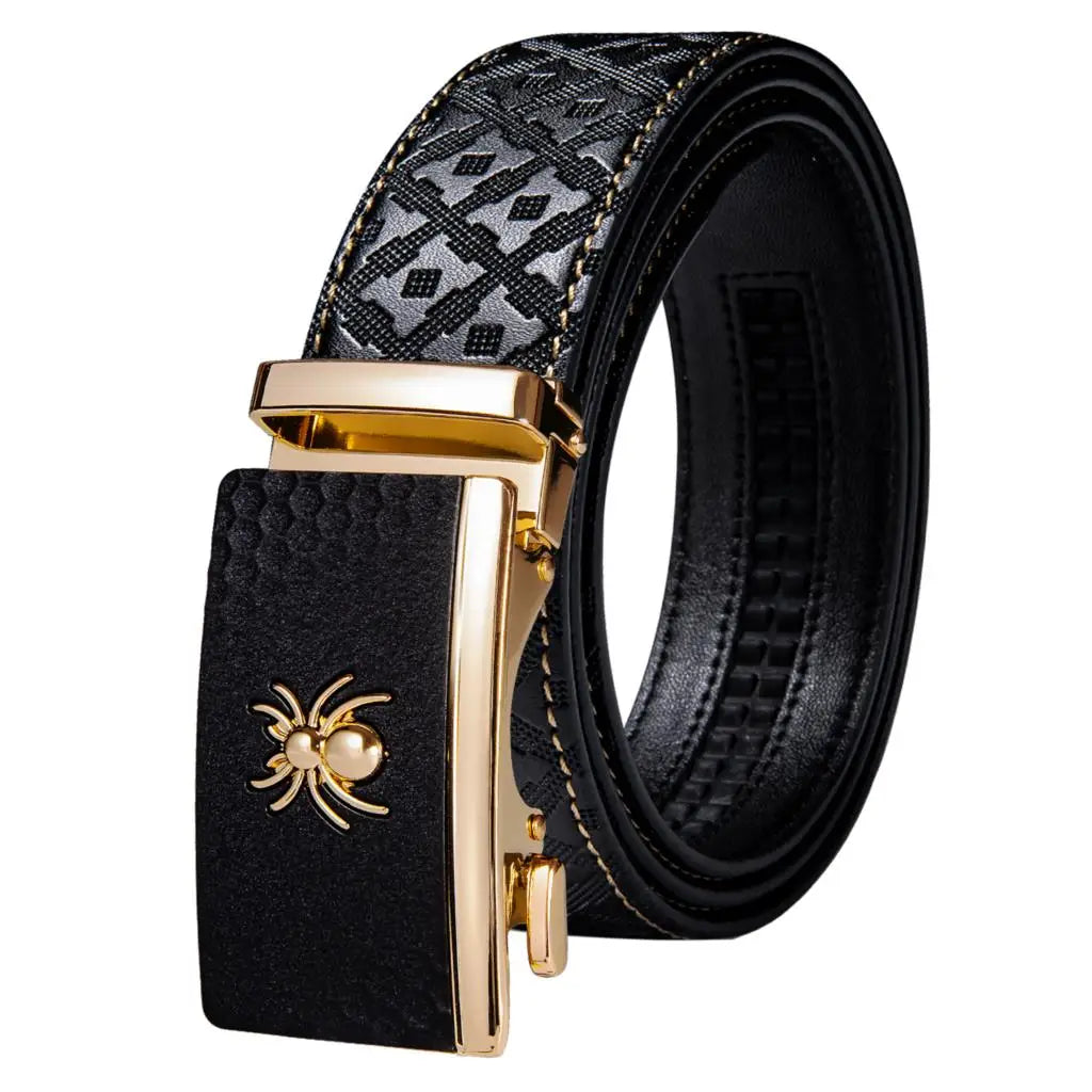 High Quality Mens Belts Black Brown Blue White Green Leather Straps Casual Gold Automatic Buckles Waistband Belt for Men Wedding