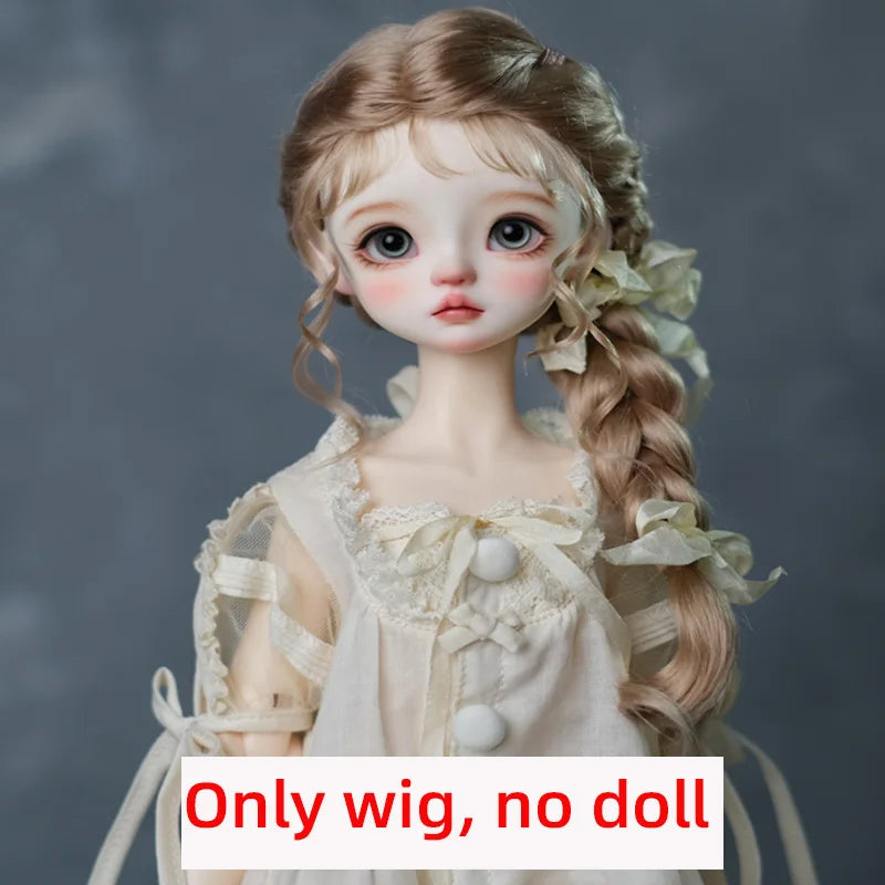 1/6BJD Wig Bangs Ponytail Curly Soft Mohair Wig Braids Suitable for 30cm DD SD Doll Wig Toy Accessories 6-7 Inches Hair