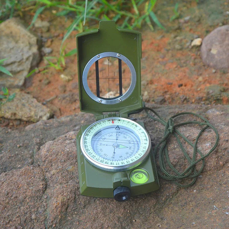 1x High Precision American Compass Multifunctional Military Green Compass North Compass Outdoor Car Compass Survival Gear