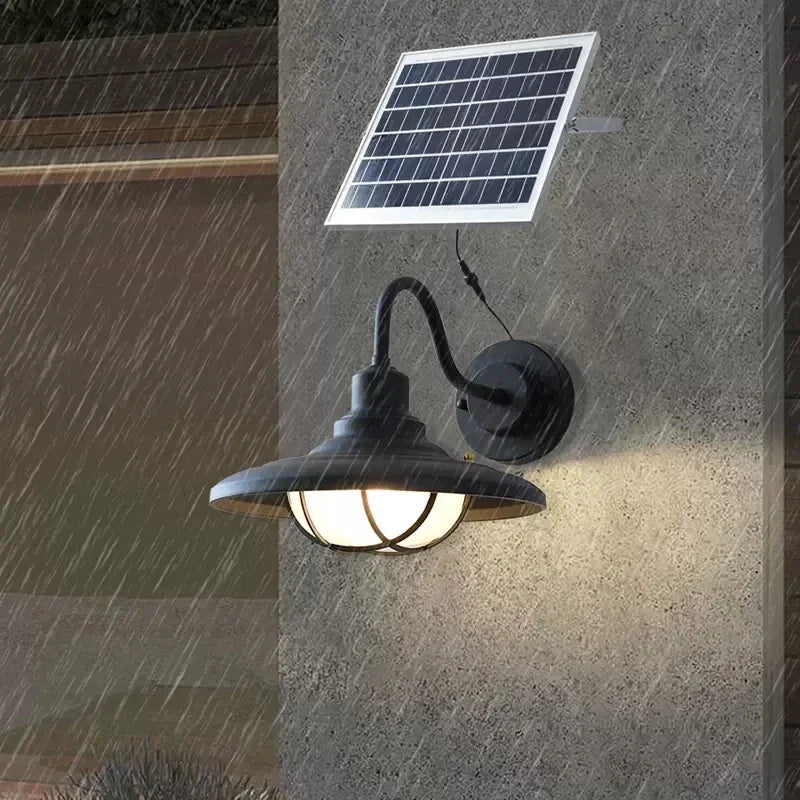 Solar Light Outside with Motion Detector,IP65 Waterproof,120°Lighting Angle, Solar Wall Light for Garden with 16.5ft Cable