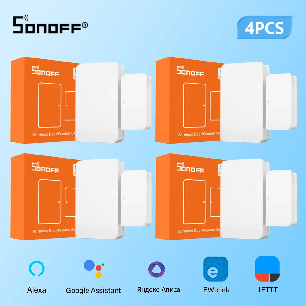 1-10pcs SONOFF SNZB-04 Zigbee Door Window Alarm Sensor For eWelink Smart Security ZBBridge Required Work With Alexa Google Home