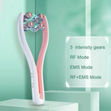 EMS Face Lifting Roller RF Double Chin V Face Shaped Facial Massager Jaw Cheek Thin Slimming Facial Lift Up Belt Skin Care Tool