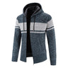 Male Knitted Casual Jackets with Hood Men's Sweater Coat Y2K Hoodies Korean Streetwear Baseball Jumpers Jersey Top Clothing