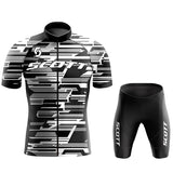 Men's Cycling Suit Jersey Mtb SCOTT Clothing Man Laser Cut Mens Sets Summer 2024 Complete Uniform Shorts Bib Short Jacket