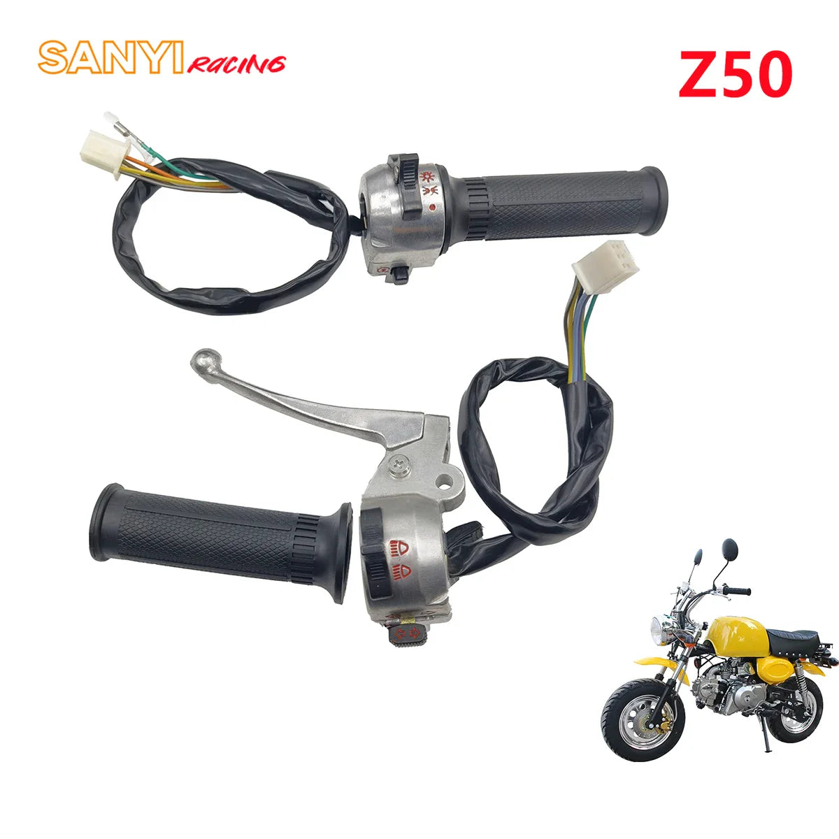 Motorcycle Right and Left Handlebar Switch and 22mm Handle Grips For Honda Z50 Z50A Z50J Z50R Mini Trail Monkey Bike Parts