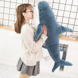 30/45/60/80/100cm Funny Joy Cute Shark Plush Toy Soft Stuffed Animal Reading Pillow for Birthday Gifts Cushion Doll Gift