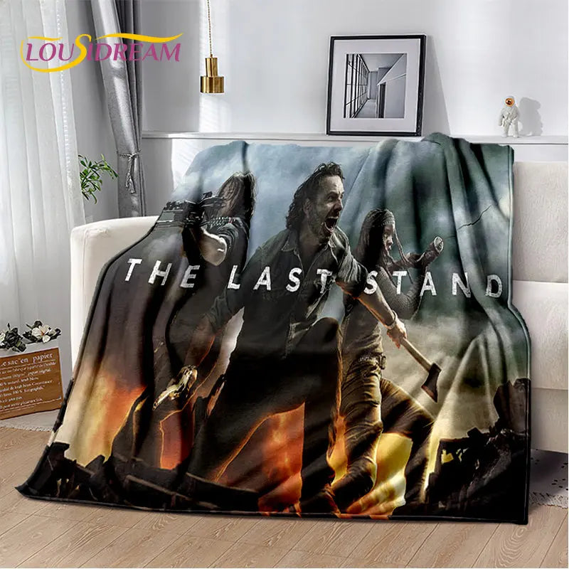 The Walking Dead Horror Soft Plush Blanket,Flannel Blanket Throw Blanket for Living Room Bedroom Bed Sofa Picnic Cover Bettdecke