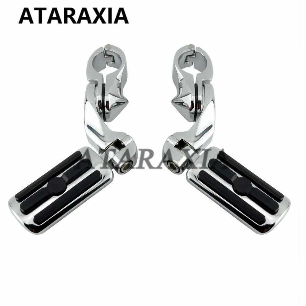 32mm 1-1/4" Motorcycle Foot Pegs Highway Pedals Footrest For Harley Touring Road Electra Street Glide King XL 883 1200