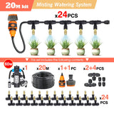 30-5M Garden Adjustable Brass Nozzle Misting Watering System 45/60/80/100W Self-Priming Pump Automatic Cool Irrigation Equipment