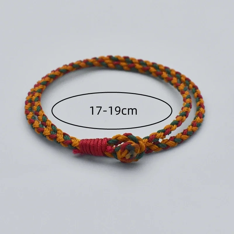 Handmade Tibetan Buddhist Double Layer Lucky Charm Tibetan Thread Bracelets & Bangles for Women Men Knot Budda Rope Bracelet