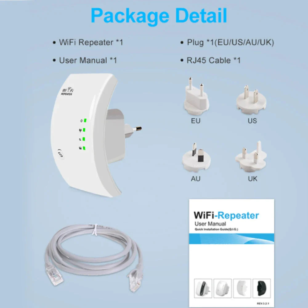 1PCS Wireless WiFi Repeater Wifi Extender Wifi Amplifier Long Range Repiter 300M 2.4G Wi-Fi Booster Wi fi Repeater Access Point