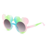 Sunglasses Cute Childrens Glasses Cartoon Bear Ear Gafas Sol Mujer Sun Glasses Colorful Round Lovely Polarized Kids Gafas De Sol