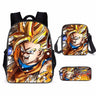 3 Pcs/set Dragon Ball 3D Print Cartoon School Bags for Boys Girls Goku Primary for Kids Back To School Gift Mochila