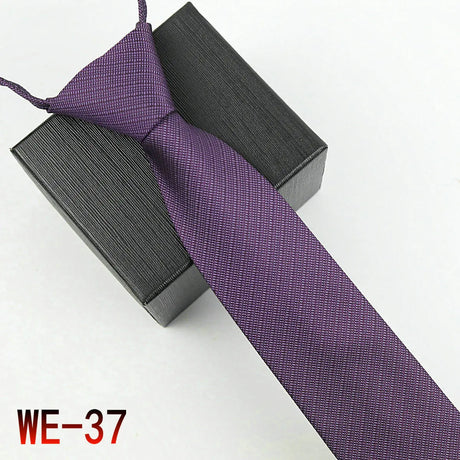 New Suit Business Zipper Tie for Man 48*7cm 1200 Pins High-end Polyester Neck Tie Striped Solid Color Grid Flower Ties