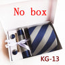 Ties For Men Luxury Tie Set Gift Box Jacquard Necktie Pocket Square Clip Cufflinks Handkerchief Corbata