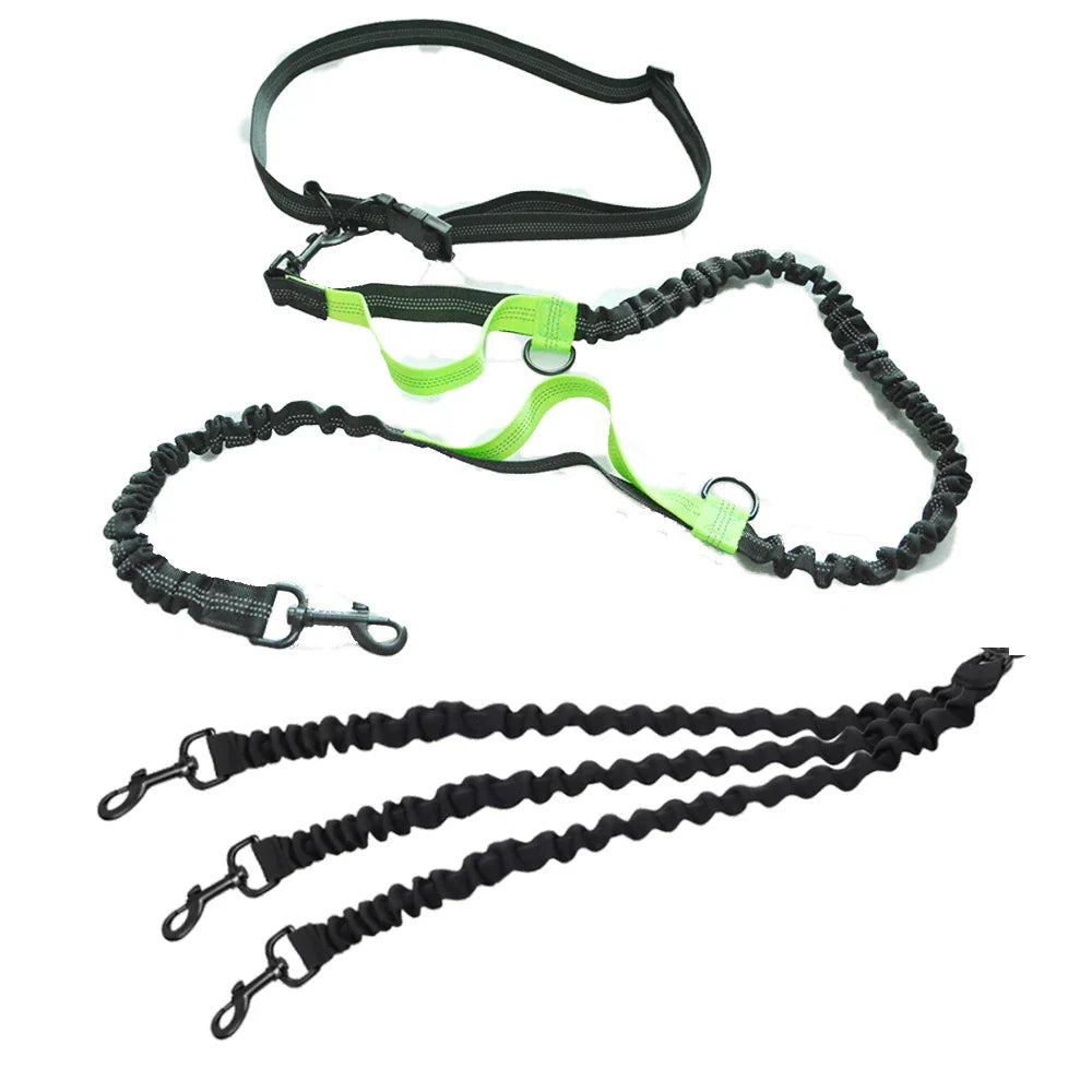 Dog Leash Hands-free Leash Suitable for Pets Running and Walking Dog Harness Collar Jogging Leash Adjustable Multi-Dog Leash Use