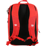 Wilson Super Tour Tennis Backpack Red Insulation Pocket Minimalist Design Racket Sport Two-toned Tennis Bag Max Hold 2 Racquets