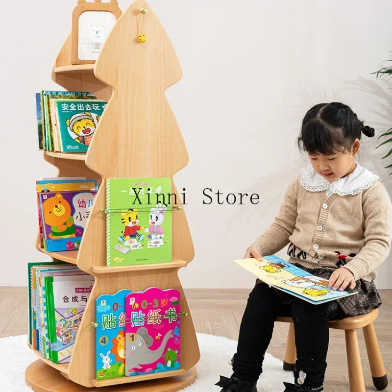 Children Small Bookcase Wood Shelf Toy Storage Corner Bookcase Magazine Rack Cute Scaffale Per Libri Home Furniture YN50BC1