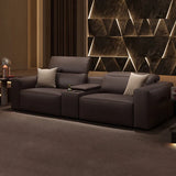 Italian minimalist electric leather sofa Home theater video hall video room video viewing function sofa