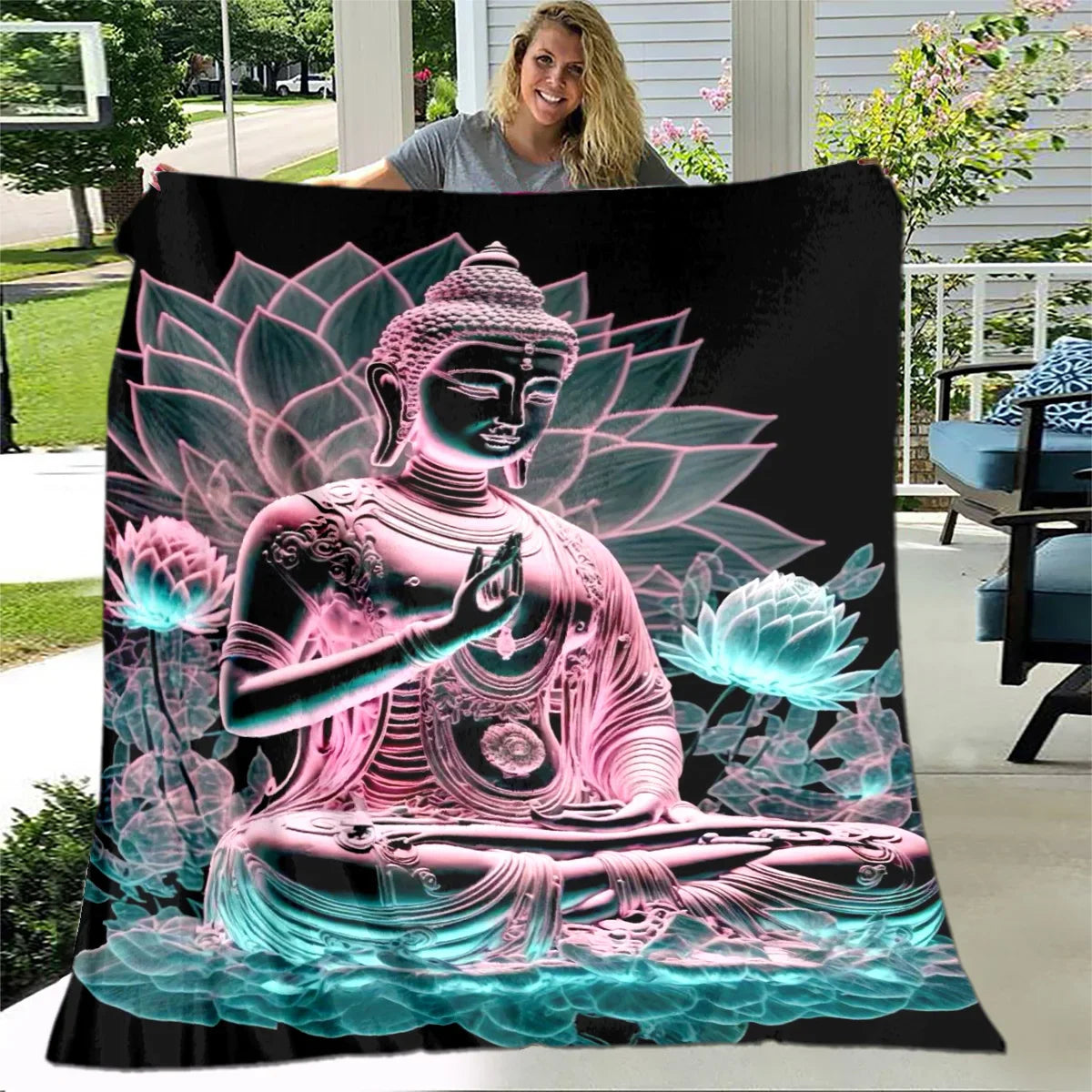 Buddha Sakyamuni Buddhism Faith Religion Soft Plush Blanket,Flannel Blanket Throw Blanket for Living Room Bedroom Bed Sofa Pray