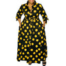 Wmstar Plus Size Dresses for Women Dot Printed with Pockets Slashes Fashion Party Maxi Dress Hot Sale Wholesale Dropshipping