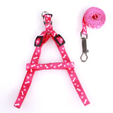 Nylon Dog Pet Puppy Cat Adjustable Harness with Lead Leash 10 Colors To Choose Toys Leash Chain Collars Interactive Toy