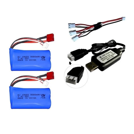 7.4V 3000mAh 18650 Lipo Battery for Wltoys 10428 /12428/12423 RC Car Parts 2s 7.4v battery For Wltoys 144001 A959-B A969-B Q46