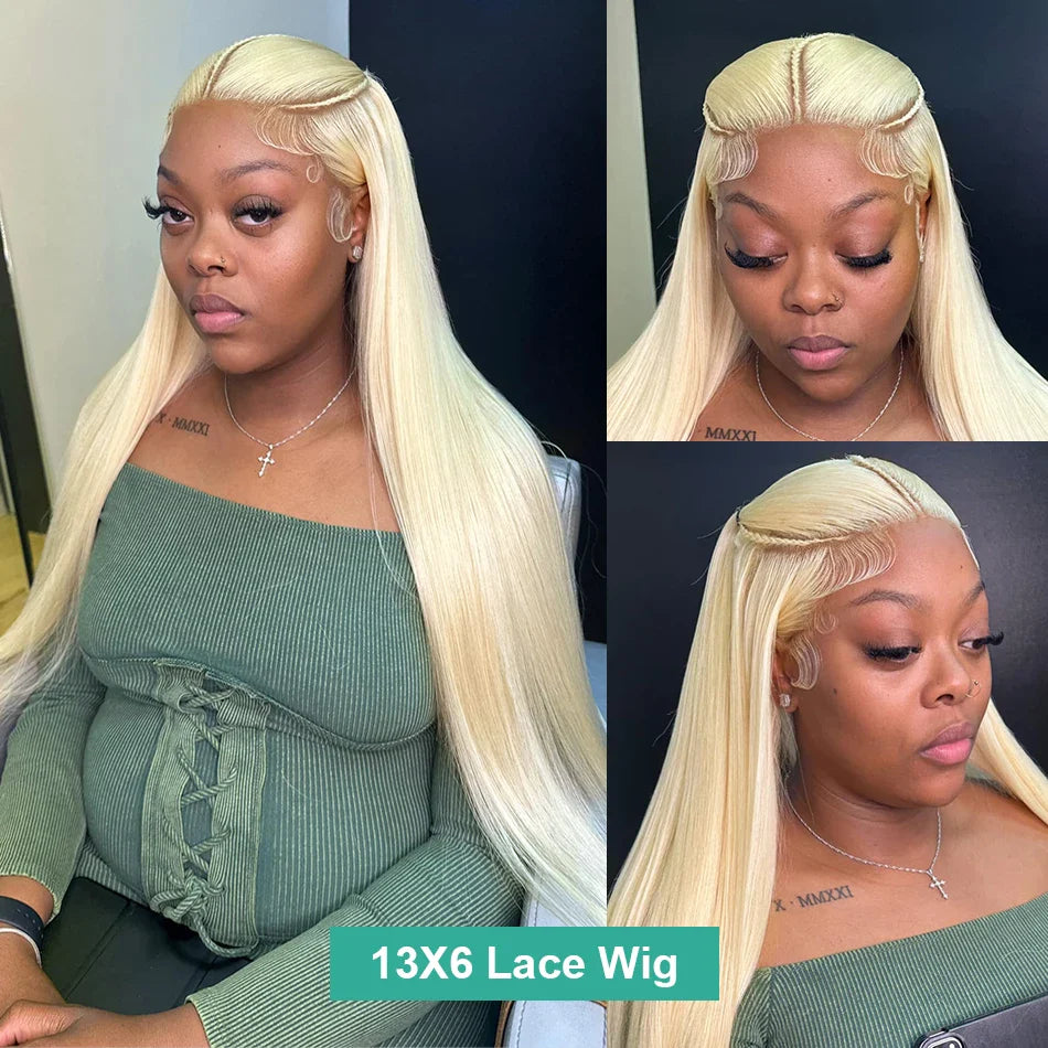 Rosabeauty 30 Inch Blonde 613 HD Lace Front Human Hair Wig 13x6 Straight Lace Frontal Wig Brazilian Colored Blonde Wig For Women