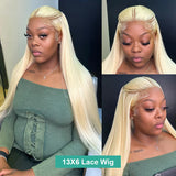 Rosabeauty 30 Inch Blonde 613 HD Lace Front Human Hair Wig 13x6 Straight Lace Frontal Wig Brazilian Colored Blonde Wig For Women