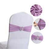 20 Pieces Polyester Spandex Chair Sashes Bands Stretch Chair Ties Bows with Buckle Slider for Wedding Banquet Party Decoration