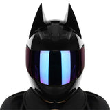 Motorcycle Helmet Full Face Bat Ears For Man Detachable Horns Summer Breathable Motorcross Racing MotorBike Safety Moto Helmets