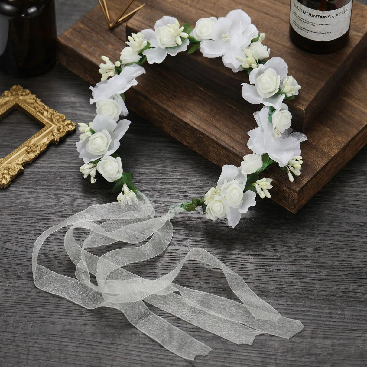 Boho Style Flower Headbands for Women Girls Floral Garland Wreath Tiaras Wedding Crown Hair Accessories Headpieces Jewelry Gifts