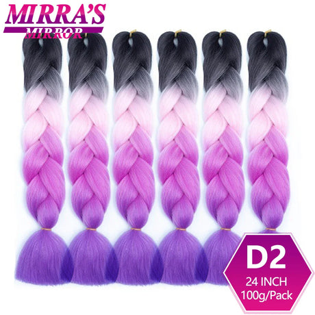 Synthetic Jumbo Braids Hair Omber Braiding Hair Extensions for Women Yaki Texture Black Blue Fake Hair Mirra’s Mirror